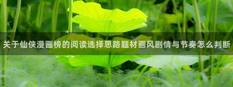 樱花日语阅读理解：关于仙侠漫画榜的阅读选择思路题材画风剧情与节奏怎么判断