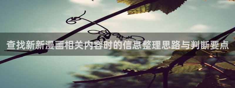 樱花日语考级：查找新新漫画相关内容时的信息整理思路与判断要点